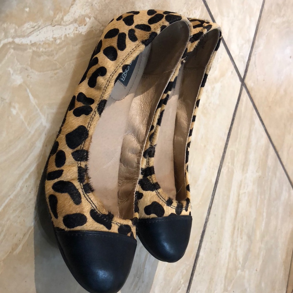 Animal print loafers